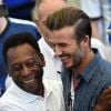 Pelé et David Beckham à Rio de Janeiro, le 13 juillet 2014. 