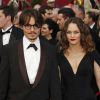 Johnny Depp et Vanessa Paradis à Hollywood, le 24 février 2008.