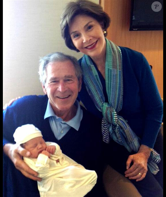 Laura et George W. Bush avec leur petite-fille Mila.