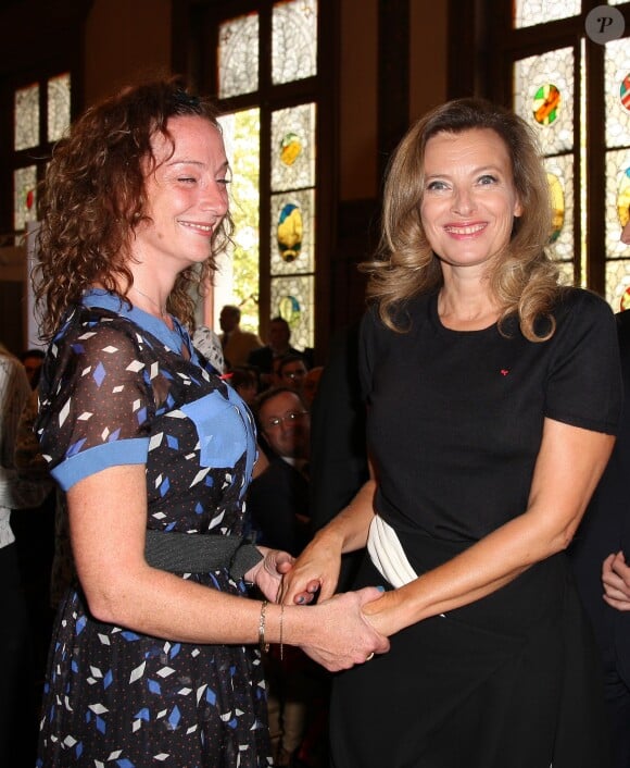 Valerie Trierweiler et Florence Cassez au mariage du conseiller regional PS Jean-Luc Romero et Christophe Michel à la mairie du 12e, le 27 septembre 2013.