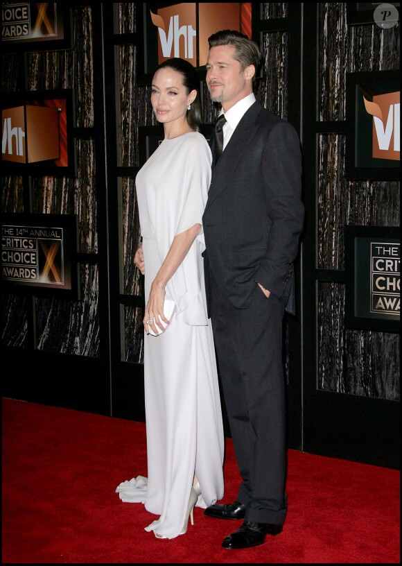 Angelina Jolie et Brad Pitt à Santa Monica le 8 janvier 2009. 