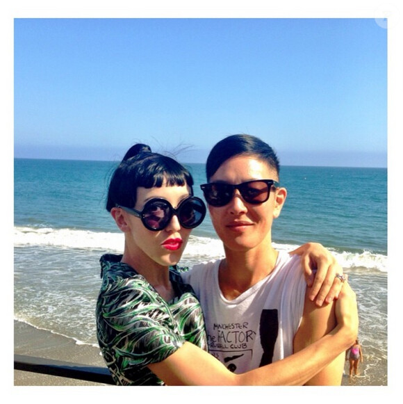 Jenny Shimizu et sa fiancée Michelle Harper, août 2014.