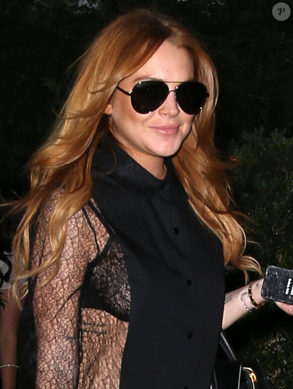 Lindsay Lohan arrive au Bowery Hotel à New York, le 20 août 2014.
