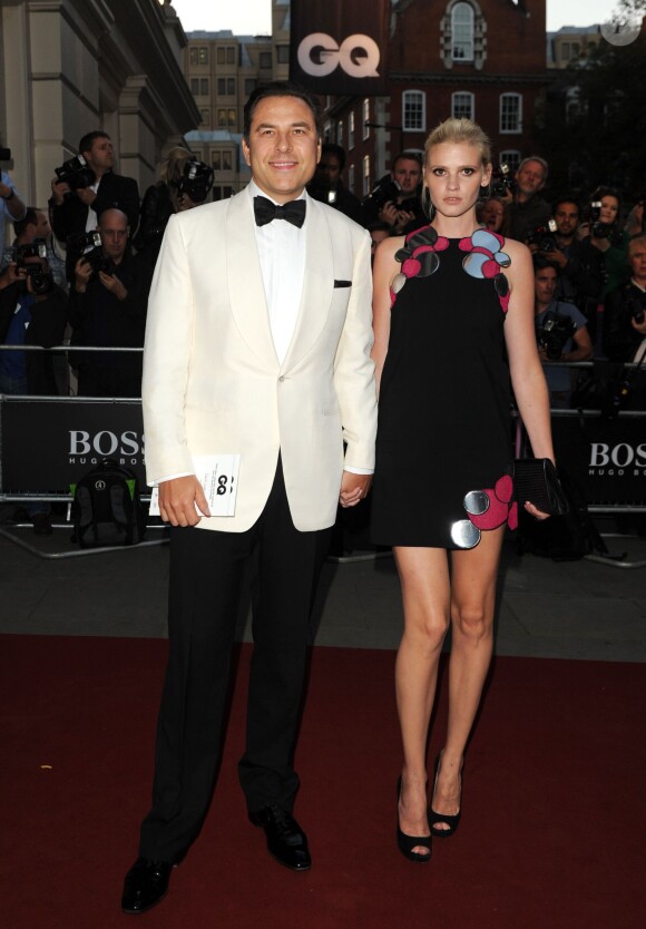 David Walliams et sa femme Lara Stone lors de la soirée "GQ Men of the Year Awards 2014" à Londres, le 2 septembre 2014.