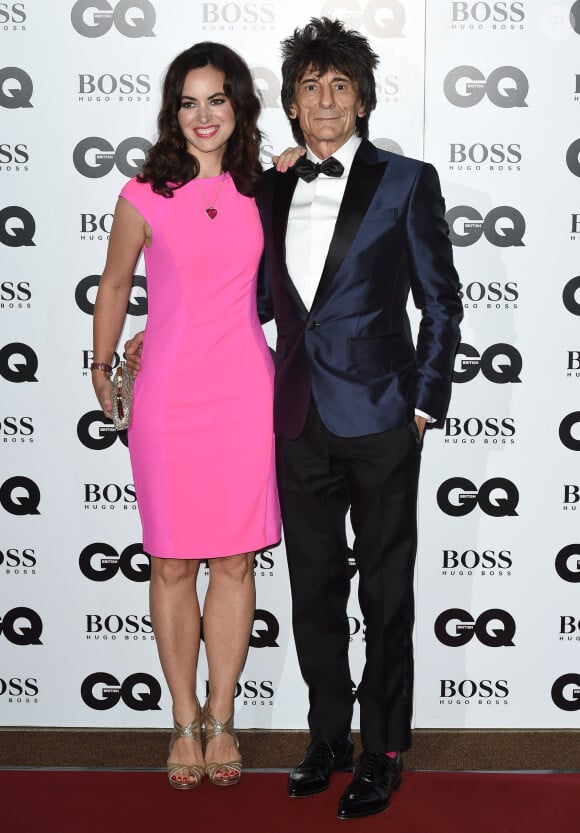 Ronnie Wood et Sally Humphreys lors de la soirée "GQ Men of the Year Awards 2014" à Londres, le 2 septembre 2014.