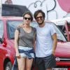 Gael Garcia Bernal et Dolores Fonzi avec leurs enfants Libertad et Lazaro à Punta del Este (Uruguay), le 26 décembre 2013.