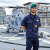 Le prince Carl Philip de Suède, lieutenant de la Marine suédoise, en exercice militaire en mer Baltique le 31 aout 2014.