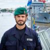 Le prince Carl Philip de Suède en exercice militaire à bord du HMS Carlskrona en mer Baltique le 31 aout 2014.