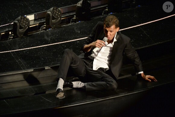 Stromae - Cérémonie de clôture du festival de la chanson de San Remo le 22 février 2014.