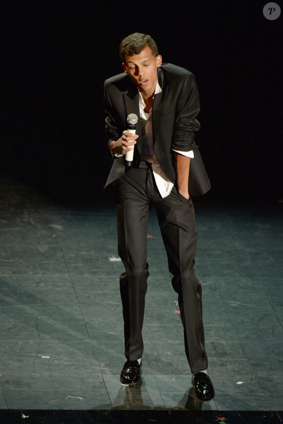Stromae - Cérémonie de clôture du festival de la chanson de San Remo le 22 février 2014.
