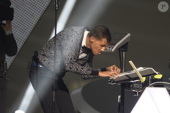 Stromae à la 29e édition des Victoires de la Musique à Paris, le 14 février 2014.