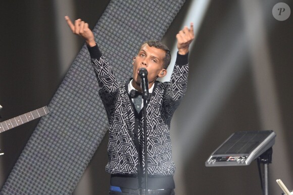Stromae à la 29e édition des Victoires de la Musique à Paris, le 14 février 2014.