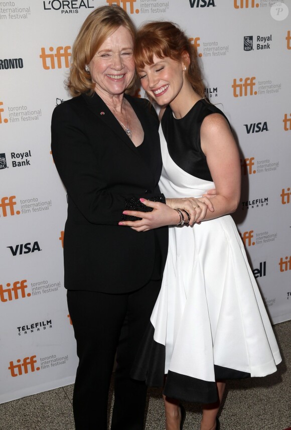 Jessica Chastain et Liv Ullmann lors de la présentation du film Mademoiselle Julie au Festival du film de Toronto le 7 septembre 2014