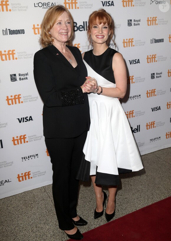 Jessica Chastain et Liv Ullmann lors de la présentation du film Mademoiselle Julie au Festival du film de Toronto le 7 septembre 2014