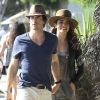 Ian Somerhalder et sa petite amie Nikki Reed vont déjeuner au restaurant avec des amis à West Hollywood, le 7 septembre 2014.