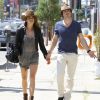 Ian Somerhalder et sa girlfriend Nikki Reed vont déjeuner au restaurant avec des amis à West Hollywood, le 7 septembre 2014. 