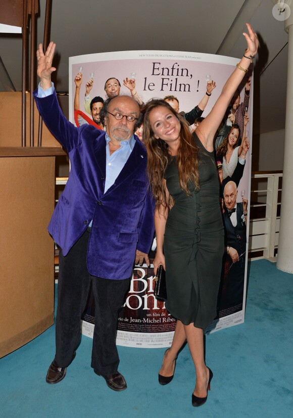 Jean-Michel Ribes et sa fille Alexie Ribes - Avant-première du film "Brèves de comptoir" au Théâtre du Rond-Point à Paris, le 8 septembre 2014.