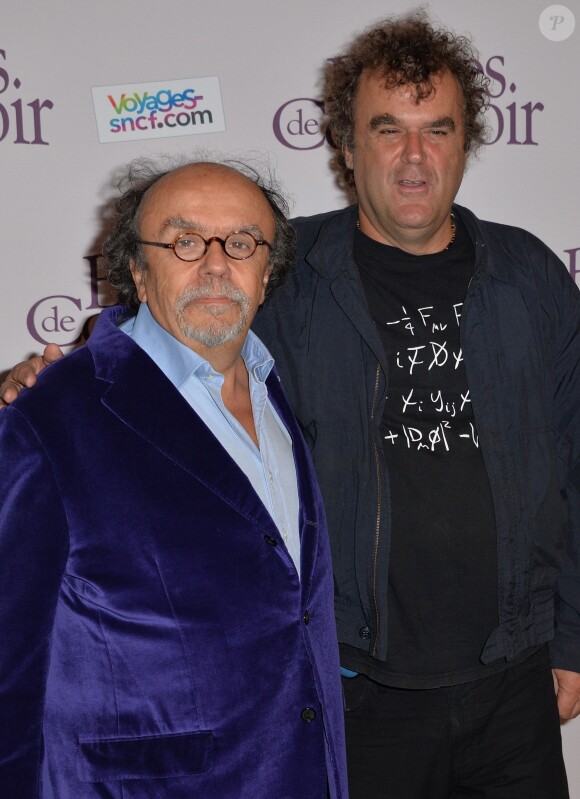 Jean-Michel Ribes et Pippo Delbono - Avant-première du film "Brèves de comptoir" au Théâtre du Rond-Point à Paris, le 8 septembre 2014.