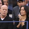 Bruce Willis et sa femme Emma Heming lors de la finale de l'US Open le 8 septembre 2014 à New York.
