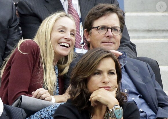 Michael J. Fox et Tracy Pollan lors de la finale de l'US Open le 8 septembre 2014 à New York.