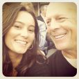 L'acteur Bruce Willis et sa ravissante femme Emma Heming lors de la finale de l'US Open le 8 septembre 2014 à New York.