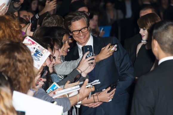 Colin Firth et Emma Stone - Avant-première du film "Magic in the Moonlight" à l'UGC Ciné Cité Bercy à Paris, le 11 septembre 2014.