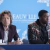 Mick Jagger et Chadwick Boseman - Conférence de presse du film "Get On Up" lors du 40ème festival du cinéma américain de Deauville, le 12 septembre 2014. 