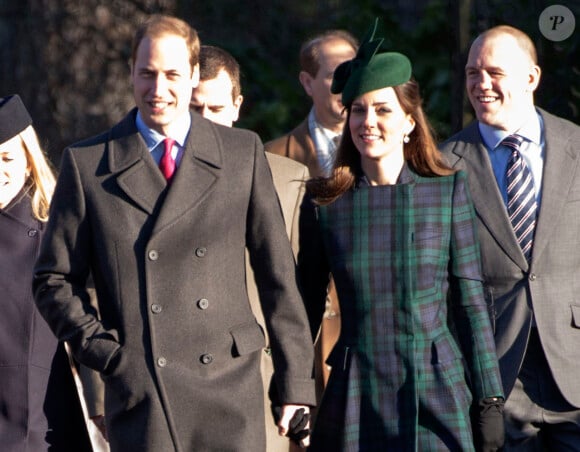 Le prince William et Kate Middleton à Sandringham dans le Norfolk le 25 décembre 2013