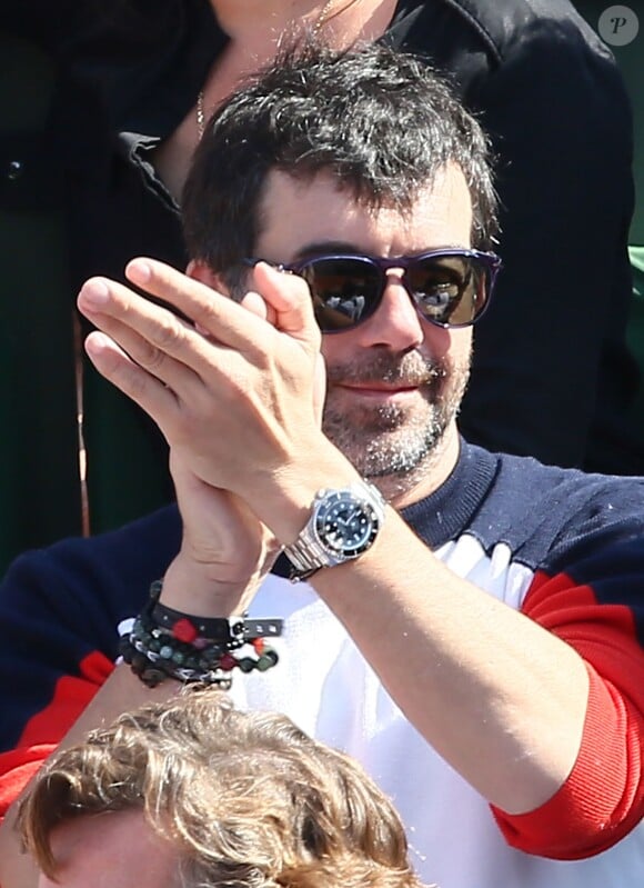 Stéphane Plaza lors de la demi-finale de la Coupe Davis entre la France et la République Tchèque le 13 septembre 2014 à Paris.