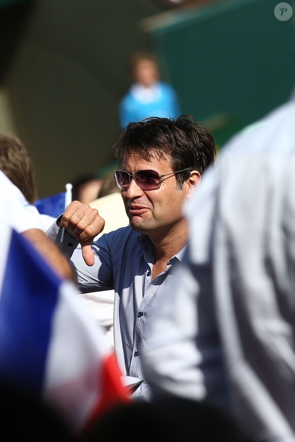 Fabrice Santoro lors de la demi-finale de la Coupe Davis entre la France et la République Tchèque le 13 septembre 2014 à Paris.