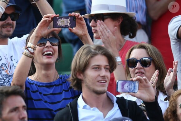 Nolwenn Leroy lors de la demi-finale de la Coupe Davis entre la France et la République Tchèque le 13 septembre 2014 à Paris.