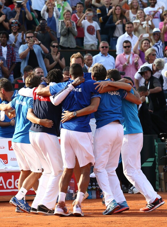 Demi-finale de la Coupe Davis entre la France et la République Tchèque le 13 septembre 2014 à Paris.