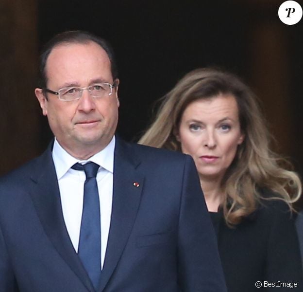 Francois Hollande et Valérie Trierweiler à Paris le 16 octobre 2013.