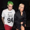 Rita Ora et Ricky Hilfiger rentrent à l'hôtel au Sanderson, après le concert de la chanteuse au Box. Londres, le 17 septembre 2014.