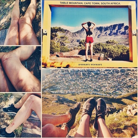 Shy'm : randonnée à Table Mountain en Afrique du sud