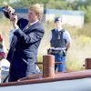 Le roi Willem-Alexander et la reine Maxima des Pays-Bas en visite à Den Helder dans la région de Noord-Holland le 12 septembre 2014