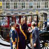 Le prince Constantijn, la princesse Laurentien des Pays-Bas arrivent au Parlement à La Haye pour le Prinsjesdag, la cérémonie d'ouverture de l'année parlementaire, le 16 septembre 2014