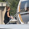 Semi-Exclusif - Jennifer Lopez sort d'un studio de danse puis se rend à l'aéroport de Los Angeles pour prendre un jet privé, le 15 septembre 2014.