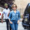Jennifer Lopez a visité une piscine dans le Bronx et son ancienne maison, à New York, le 18 septembre 2014