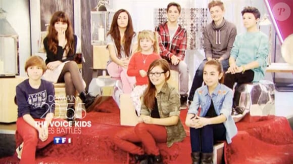 L'équipe de Jenifer, dans The Voice Kids le samedi 13 septembre 2014.