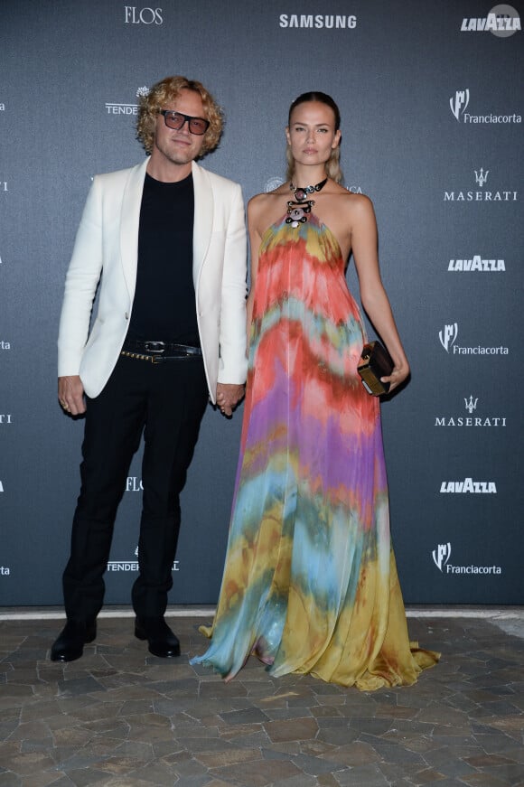 Peter Dundas, Natasha Poly - Photocall de la soirée "Vogue 50 Archive" à Milan. Le 21 septembre 2014 
