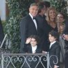 George Clooney et ses invités, au Cipriani, se rendent à son mariage avec Amal Alamuddin à Venise, le 27 septembre 2014
