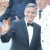 George Clooney part du Cipriani pour se rendre à son mariage avec Amal Alamuddin à l'Aman Canal Grande Venice à Venise, le 27 septembre 2014