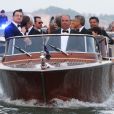  Mariage de George Clooney, en route avec ses amis, et Amal Alamuddin à l'Aman Canal Grande Venice à Venise, le 27 septembre 2014. 