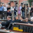  Photographes et public étaient au rendez-vous. Mariage de George Clooney et Amal Alamuddin à l'Aman Canal Grande Venice à Venise, le 27 septembre 2014. 