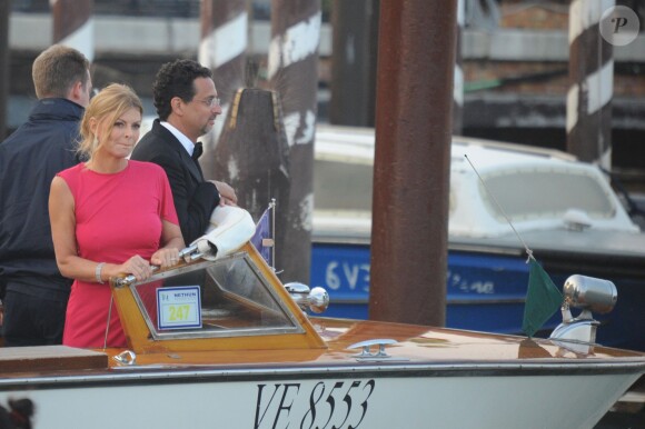 Invités au départ du Cipriani. Mariage de George Clooney et Amal Alamuddin à l'Aman Canal Grande Venice à Venise, le 27 septembre 2014.