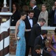 Emily Blunt et son mari John Krasinski partent du Cipriani.  Mariage de George Clooney et Amal Alamuddin à l'Aman Canal Grande Venice à Venise, le 27 septembre 2014. 