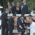  Les invités se mettent en route. Mariage de George Clooney et Amal Alamuddin à l'Aman Canal Grande Venice à Venise, le 27 septembre 2014. 