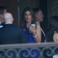 Rande Gerber et sa femme Cindy Crawford - George Clooney et ses invités quittent l'hôtel pour se rendre à son mariage avec Amal Alamuddin à Venise, le 27 septembre 2014.  George Clooney leaves with the guests the hotel to go to his wedding with Amal Alamuddin in Venice, on Septembre 27, 2014.27/09/2014 - Venise