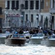  La flottille en mouvement pour le mariage de George Clooney et Amal Alamuddin à l'Aman Canal Grande Venice à Venise, le 27 septembre 2014. 